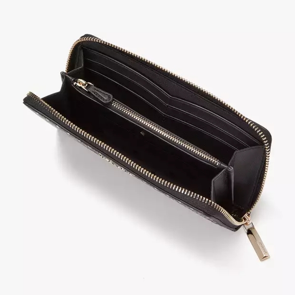 NWT Kate Spade spencer metallic dot slim continental wallet - Picture 3 of 3